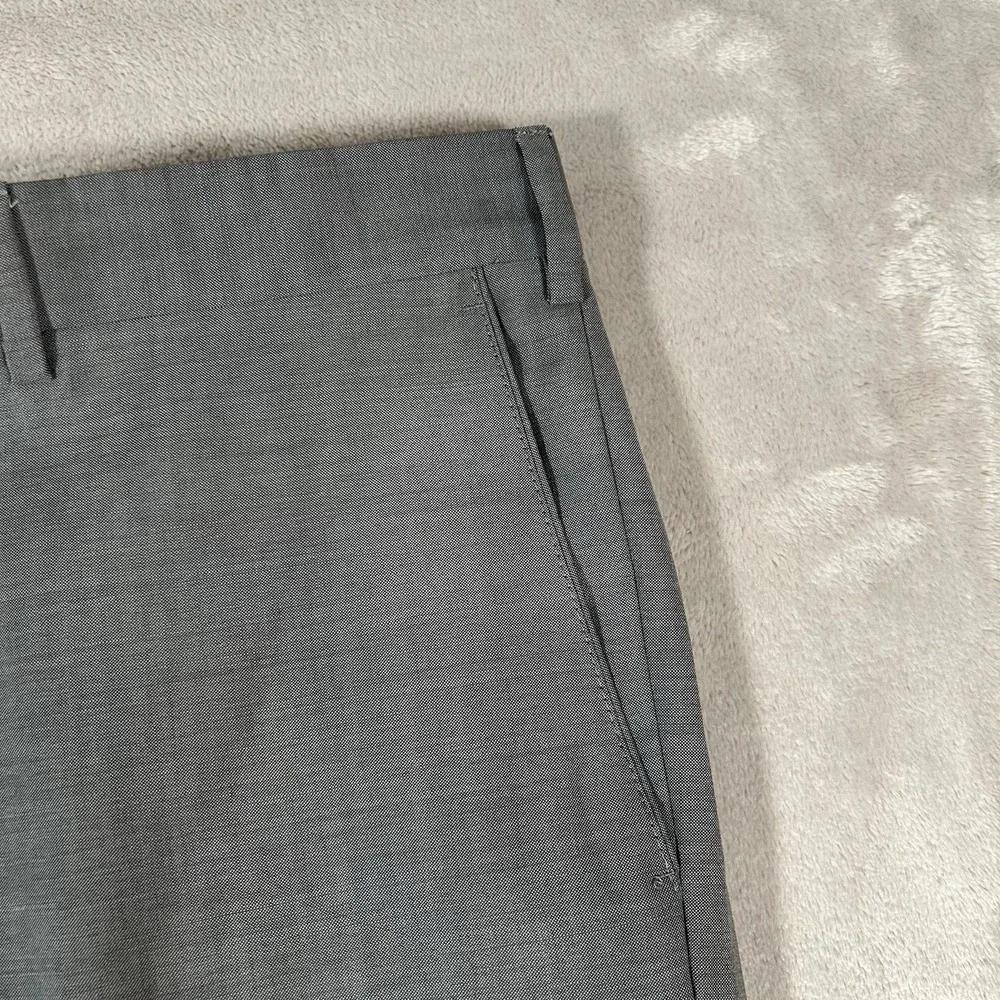The Men's Store Bloomingdale's Pants Mens 38x30 Gray 100% Wool Made In Italy EUC